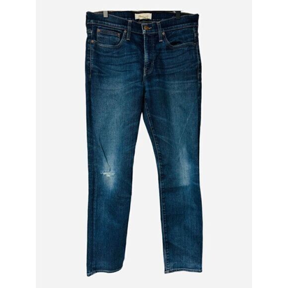 Men's Well-Worn Madewell Blue Jeans Slim Size 32x32 Style J9526 - Picture 1 of 7